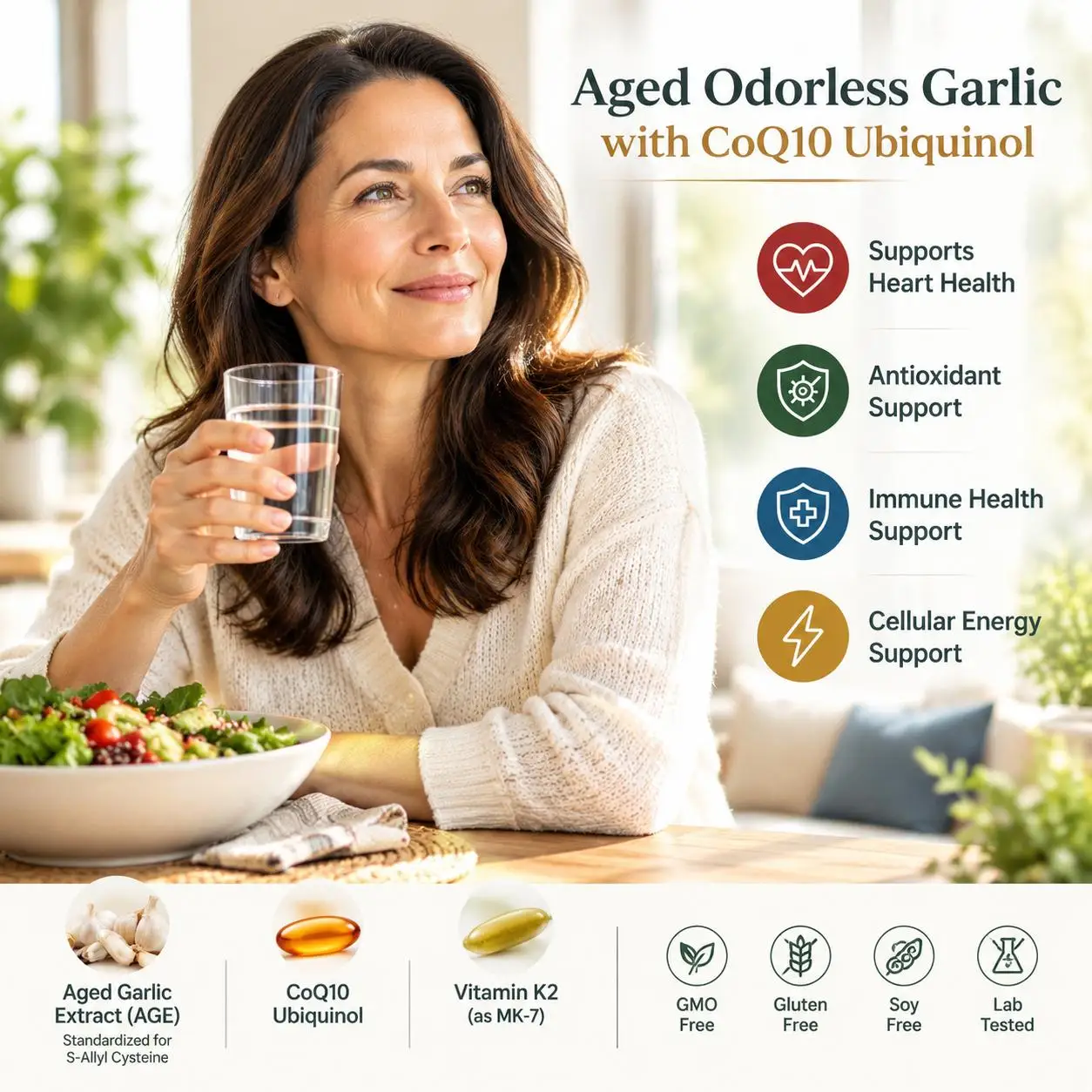 無臭の熟成ニンニク配合ソフトジェル 600mg CoQ10（ - Coq10 Ubiquinol Softgel のレビューと価格